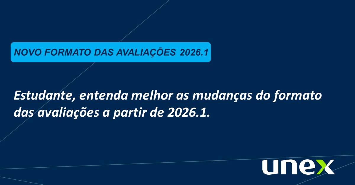 Entenda melhor as mudanças do formato das avaliações a partir de 2026.1